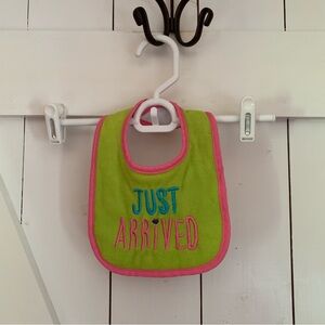 Baby Bib Just Arrived Velcro Closure